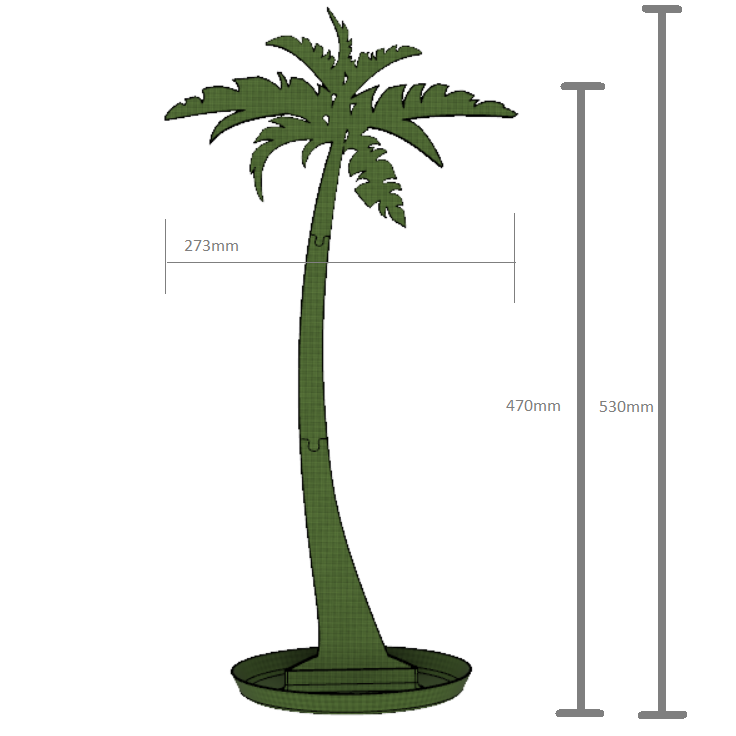 Takı için Ahşap (Palmam) H-530mm (Plastik Aparattır!!!)
