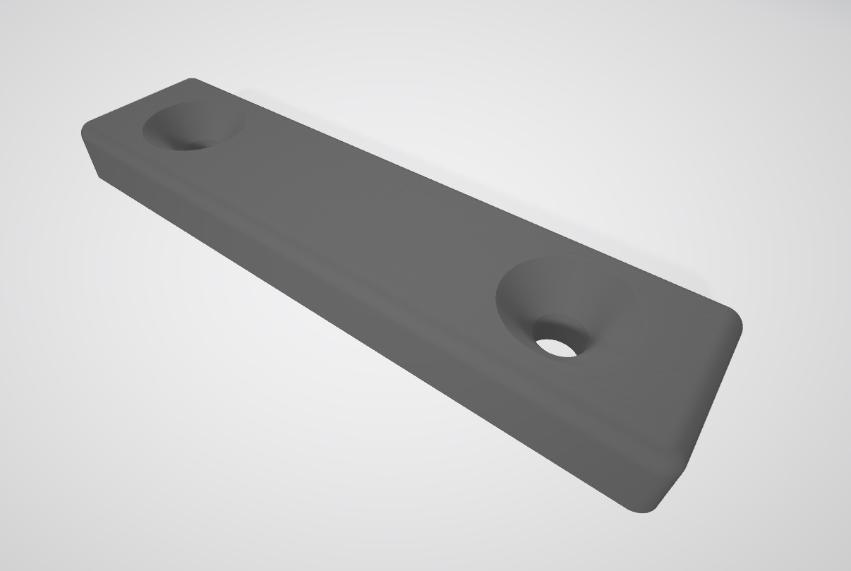 Sunta mobilyaları için bacak, uzunluk 60mm, genişlik 16 mm, yükseklik 6 mm. (Plastik Aparattır!!!)