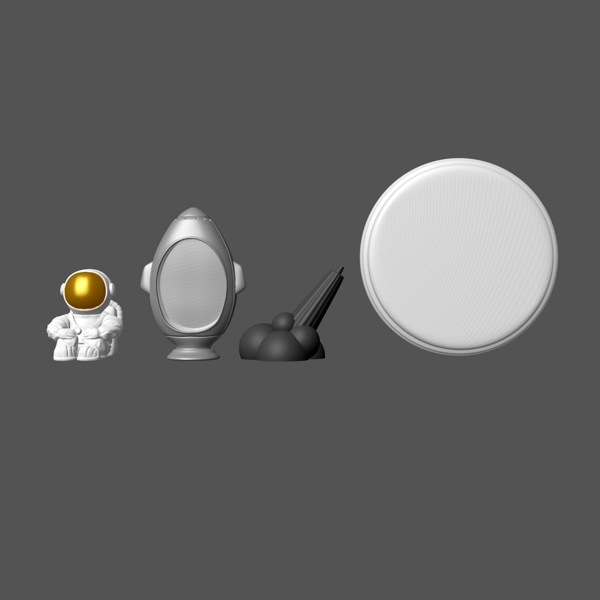 Kozmonot bir roket atıyor (Plastik Aparattır!!!)