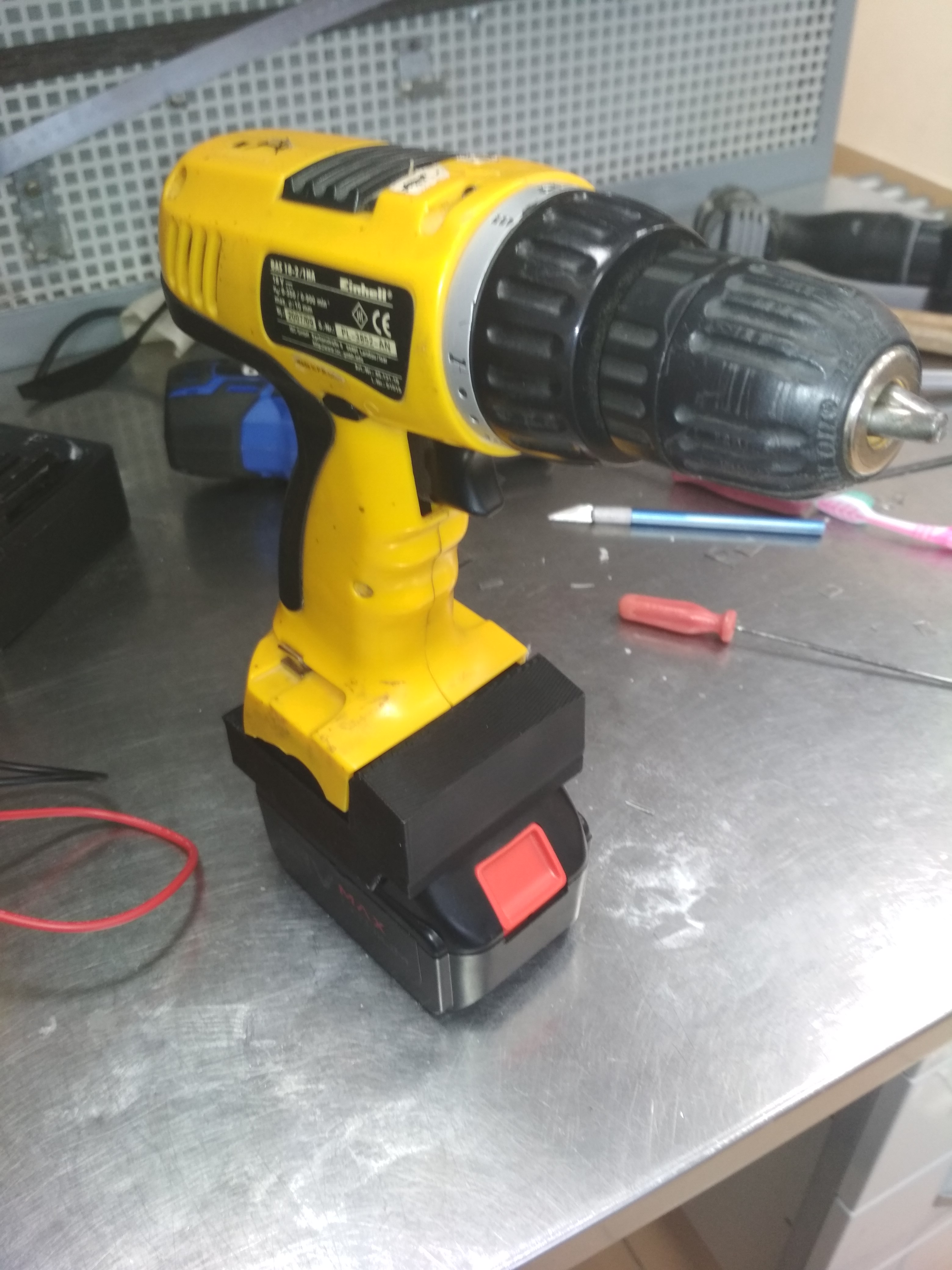 Eski tornavida Einhell Bas 18-2/1HA için prostomer Li-ion adaptörü (Plastik Aparattır!!!)