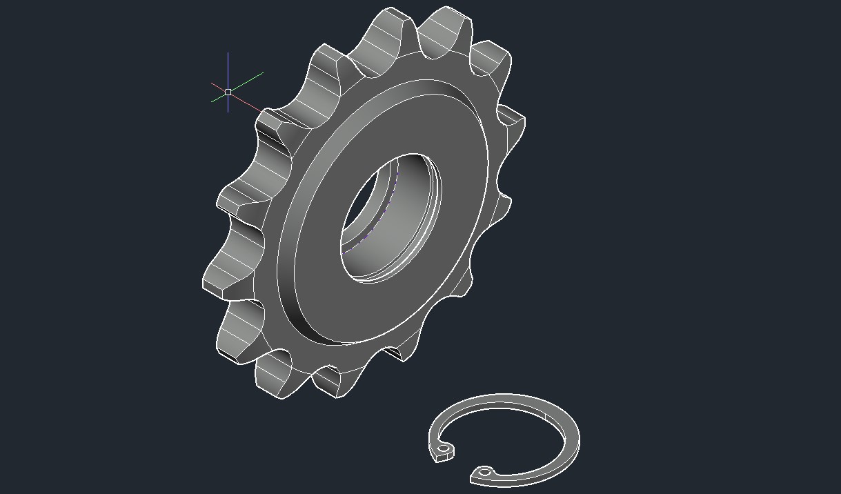 Zincir gergi yıldızı 14 dişli, adım 15.875, 629 yatağın altında (Plastik Aparattır!!!)