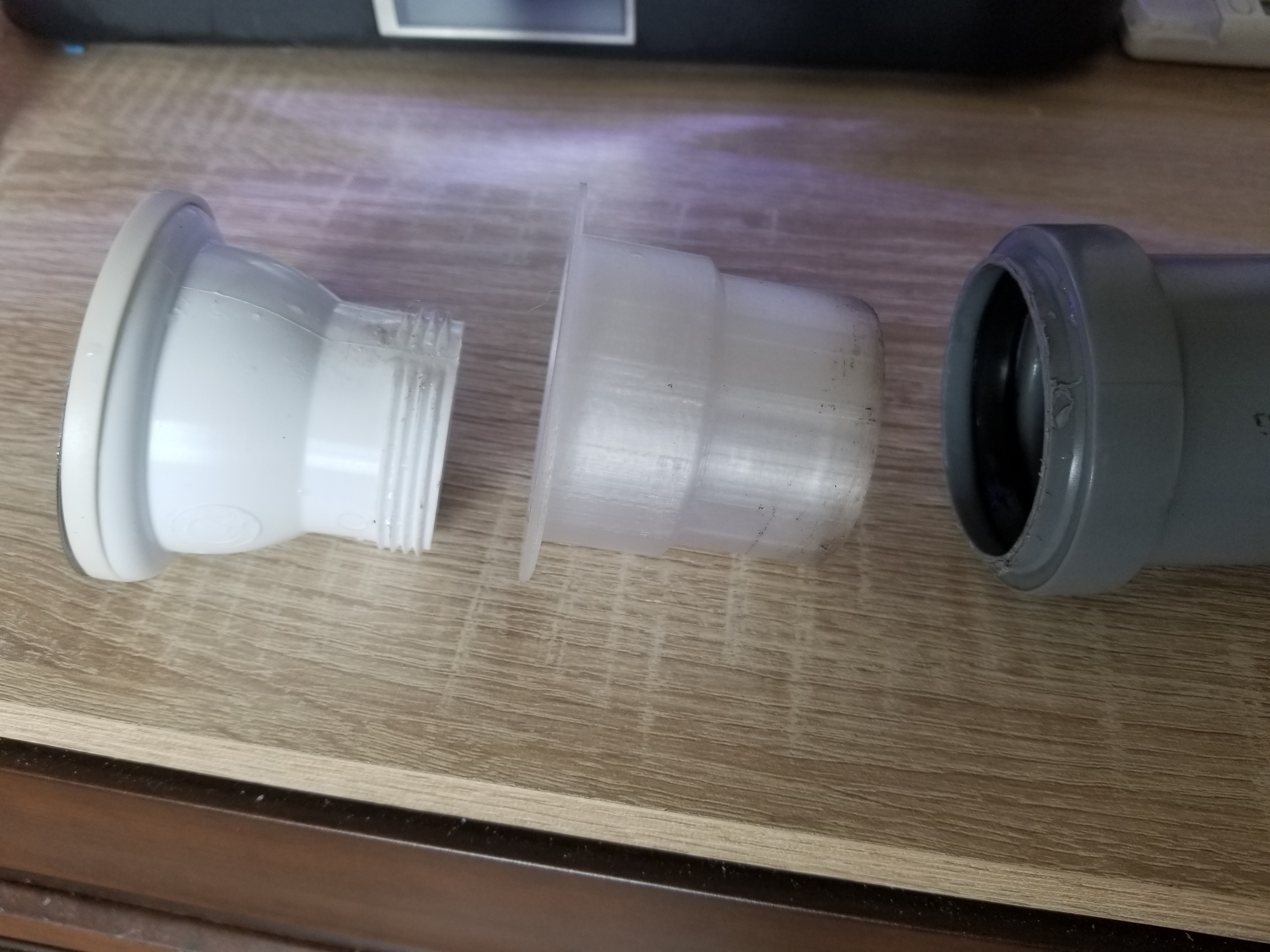 3d модель Переходник для выпуска раковины на трубу 50 мм для 3d ...