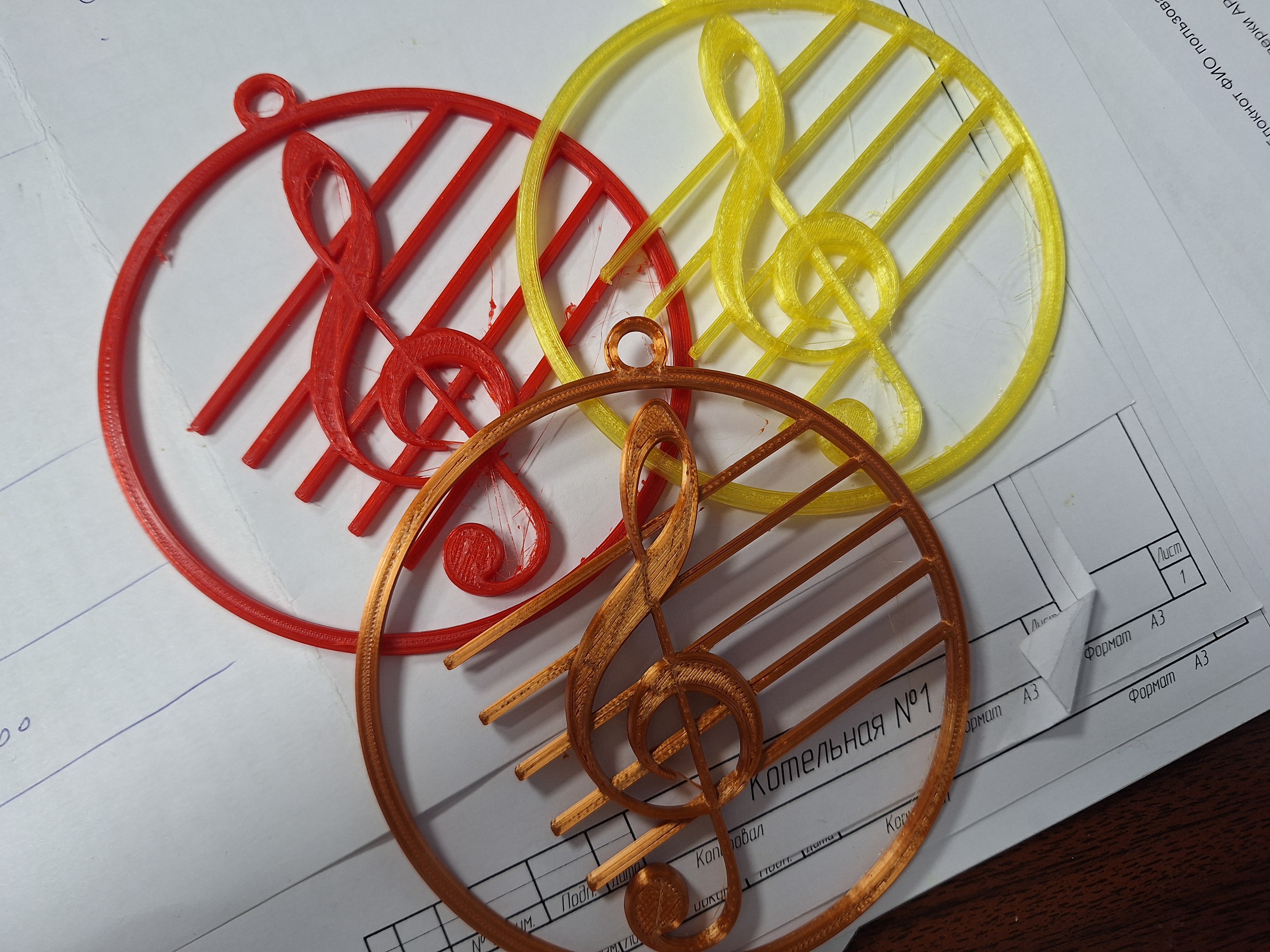 Noel ağacı oyuncak Tiz nota anahtarı (Plastik Aparattır!!!)