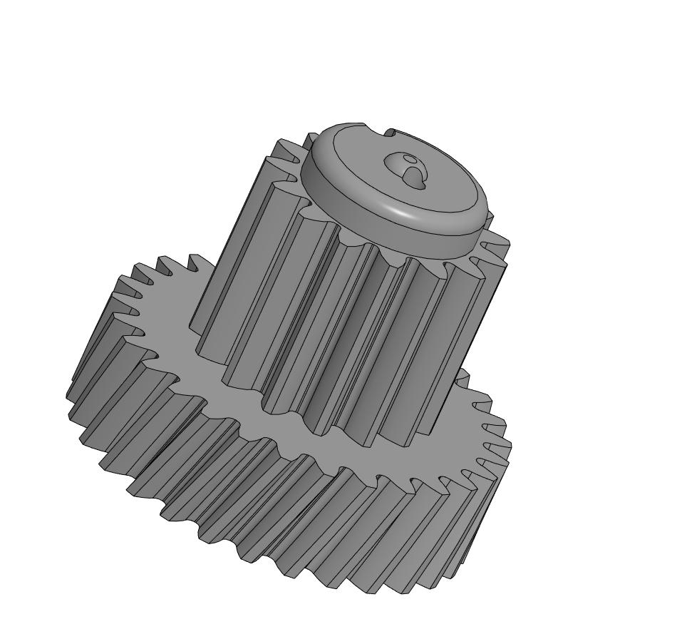 3д модель конической шестерни