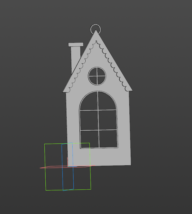 Noel ağacı dekorasyonu "Ev" (Plastik Aparattır!!!)