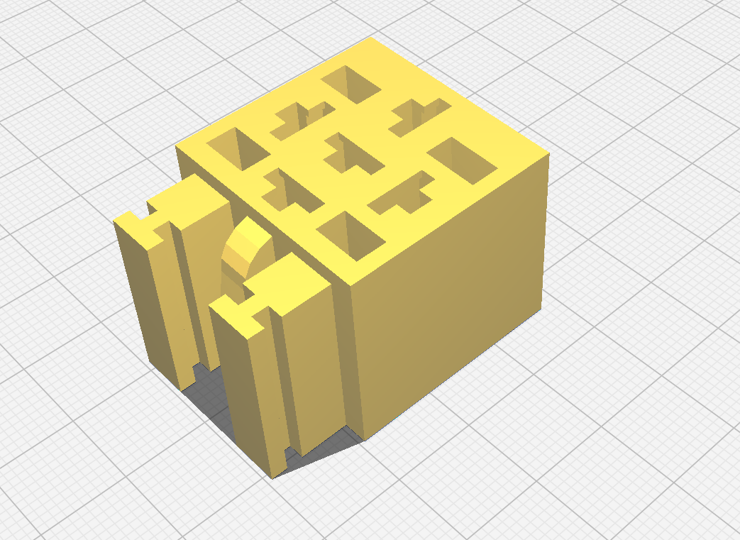 3d модель Колодка для реле монтажного блока ВАЗ 2110 для 3d принтера ...