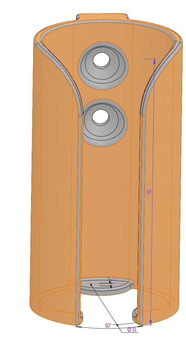 Direksiyon simidi üzerinde 35 mm (savaşçı) gaz püskürtme tutucusu 22 mm (Plastik Aparattır!!!)