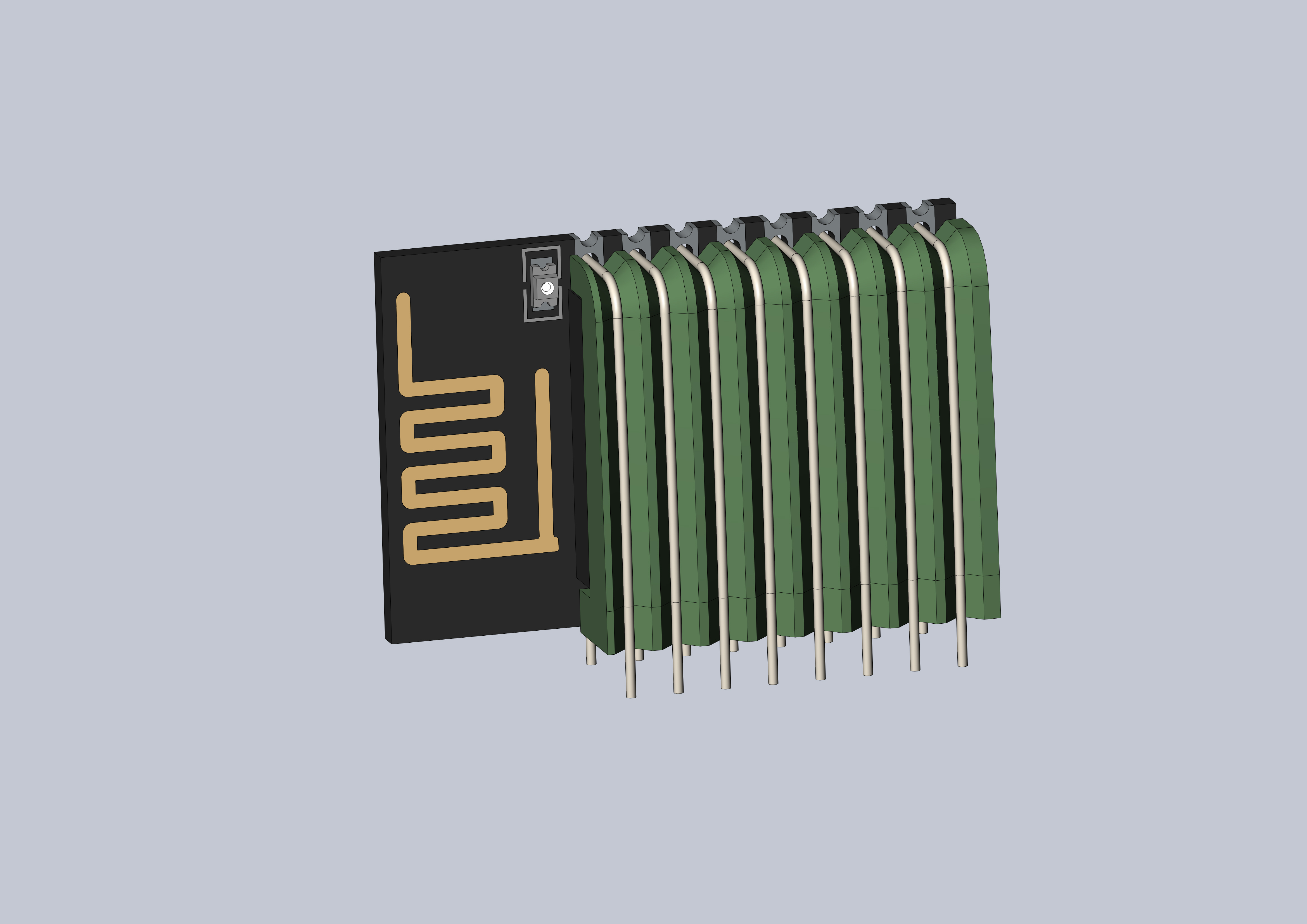 3d модель Стойка для вертикального монтажа esp-12 для 3d принтера ...