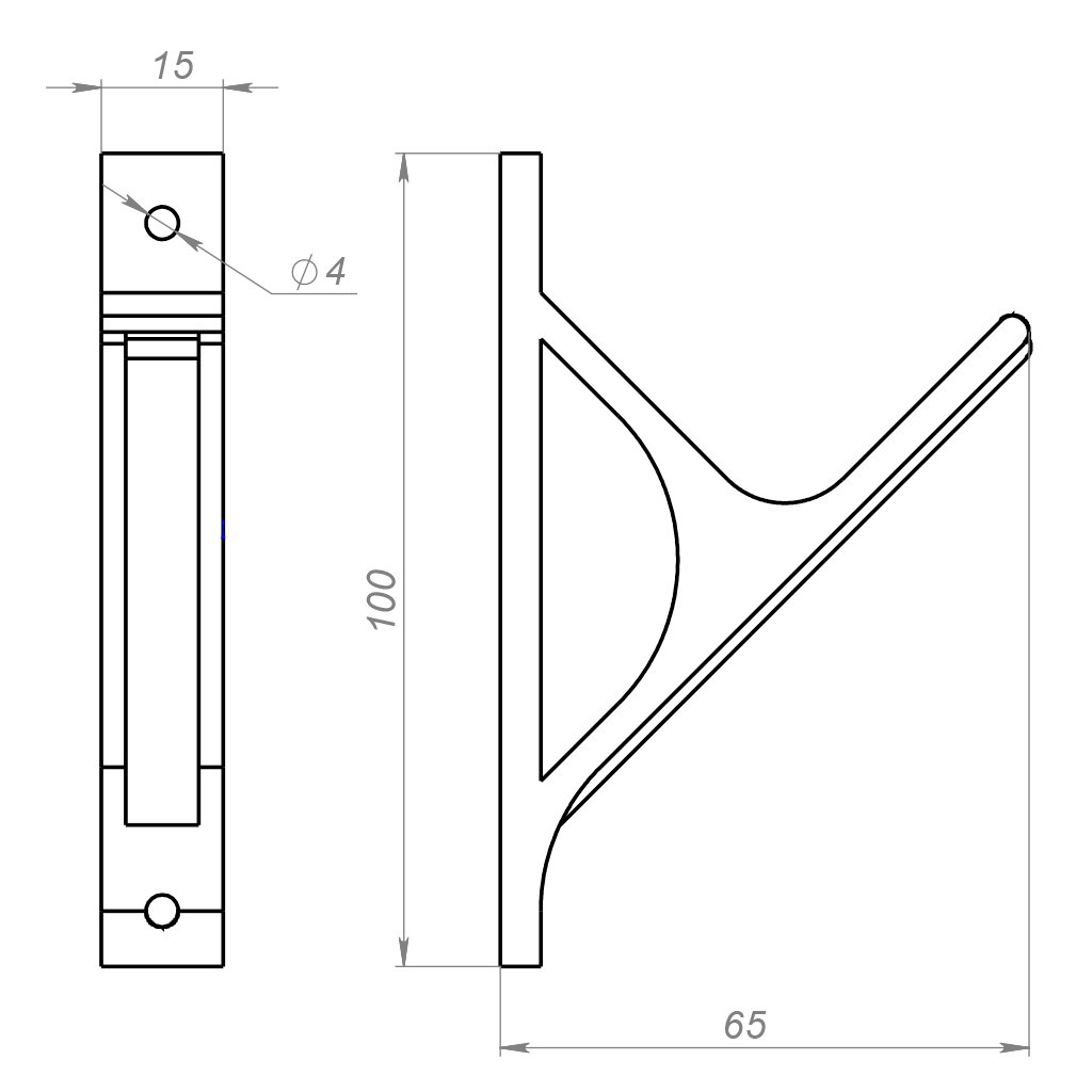 Bir tüfek için braket (Plastik Aparattır!!!)