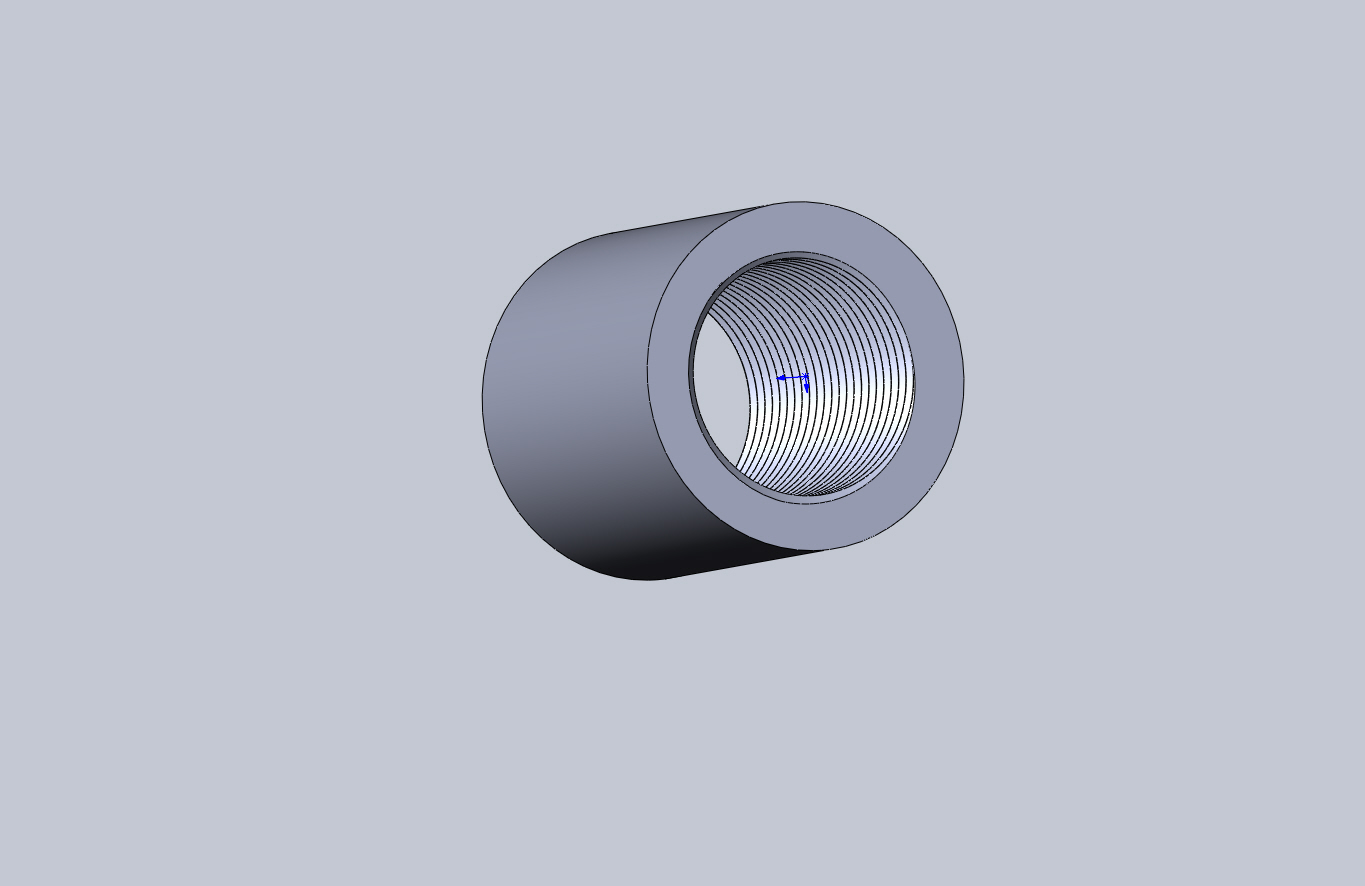 3d модель муфта 3/4 длинна 40 мм для 3d принтера - скачать бесплатно 3д ...