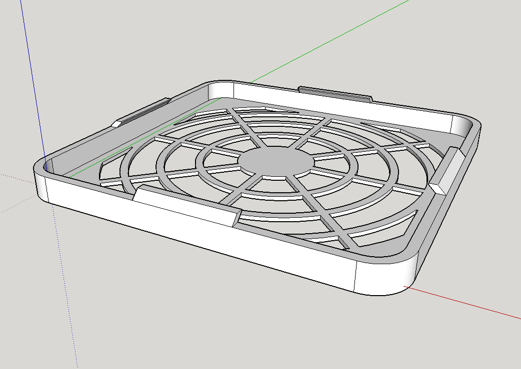 Fan filtresi 80x80mm. (Filtre için kafes) (Plastik Aparattır!!!)