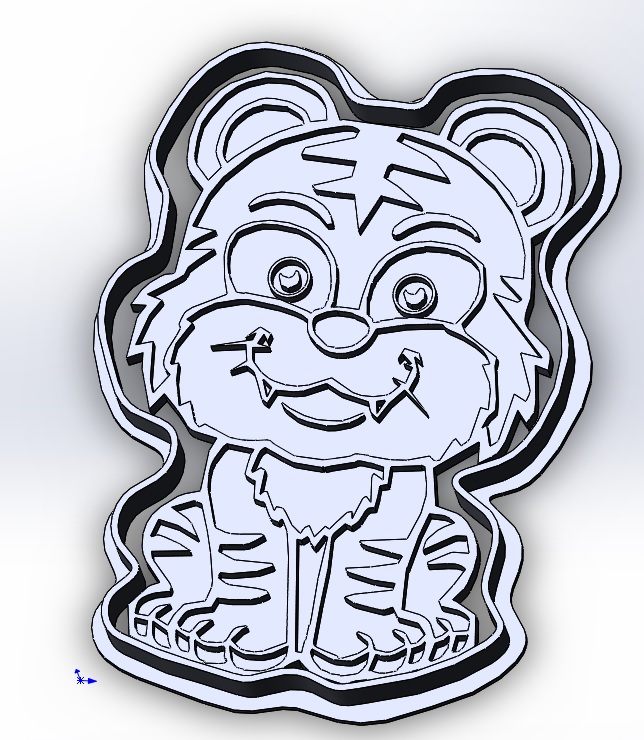 Zencefilli kurabiye veya kurabiyeler için kesme. Kaplan (Plastik Aparattır!!!)