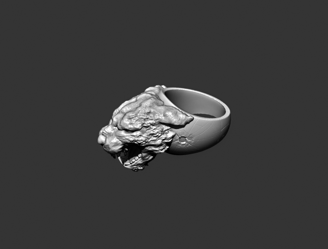 Canavar namlusu ile bir yüzüğün 3D modeli (Plastik Aparattır!!!)