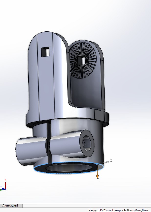 Bir tripod için sürekli tutucu.  Solidworks 2022 (Plastik Aparattır!!!)