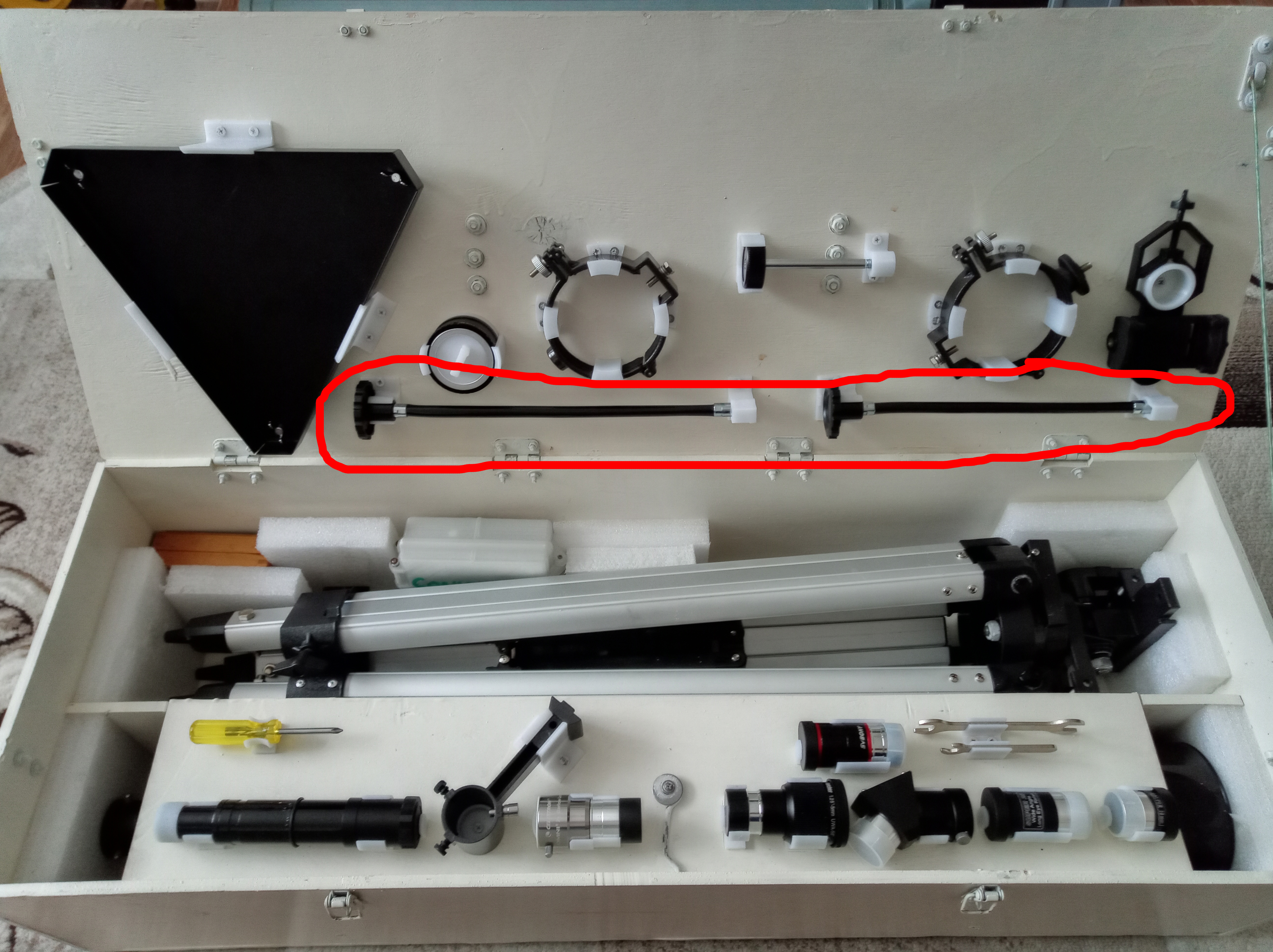 Teleskopun elemanlarının bir dizi bağlantı elemanı: doğru bir uç sap (Plastik Aparattır!!!) Teleskopun elemanlarının bir dizi bağlantı elemanı: doğru bir uç sap (Plastik Aparattır!!!)