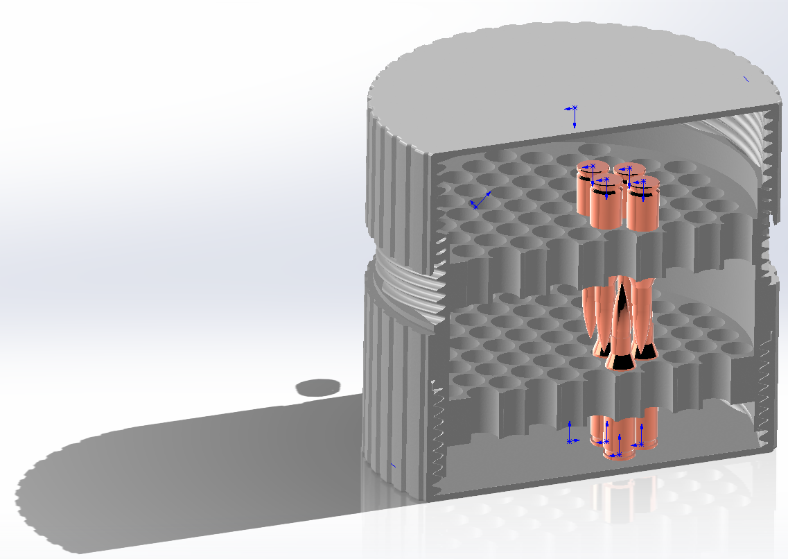 Kartuşlar için kutu 5.45x39 (163 adet) V.01 (Plastik Aparattır!!!)