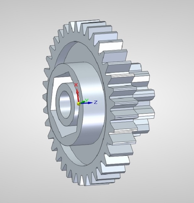 3д модель конической шестерни