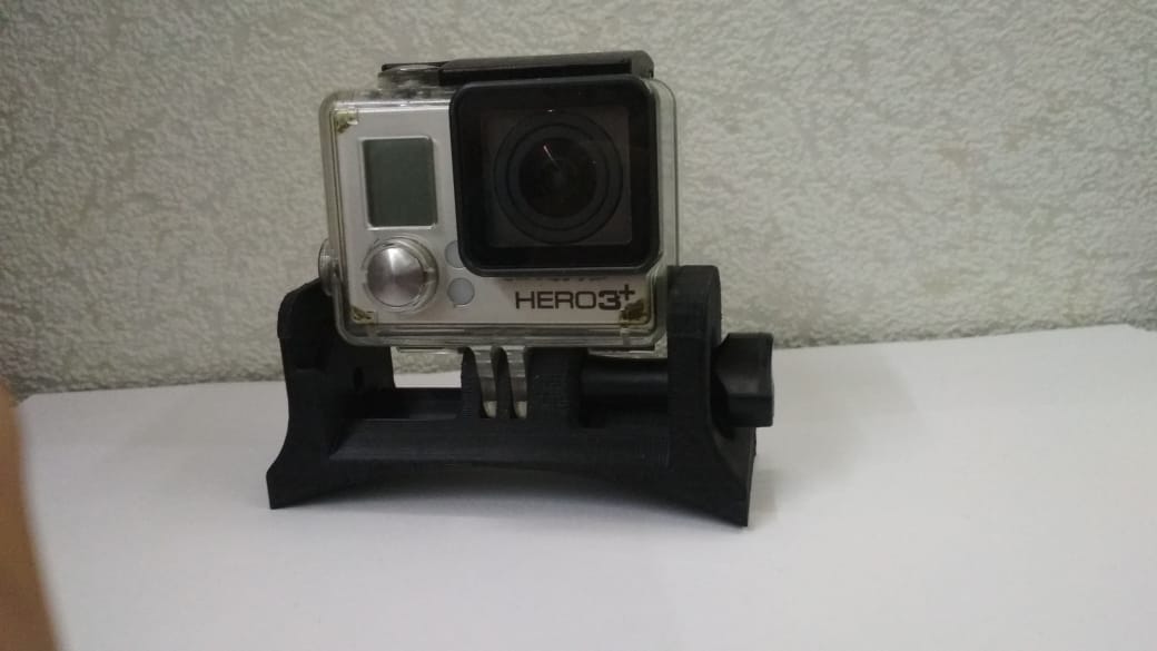 3d модель крепеж для GO PRO на парашютный шлем для 3d принтера ...