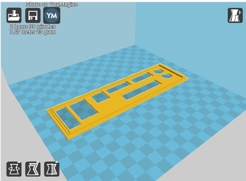 ASUS P5GC-MX üzerinde arka panel (Plastik Aparattır!!!)