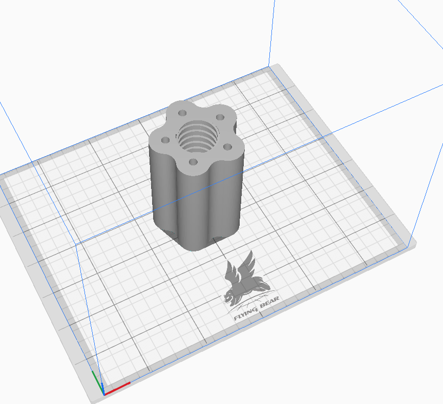 3d модель Соединитель (коннектор) для гантелей резьбовой, диаметр грифа ...