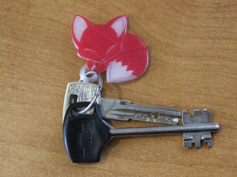Anahtar anahtarlık "Sevimli Tilkiler" (Plastik Aparattır!!!)
