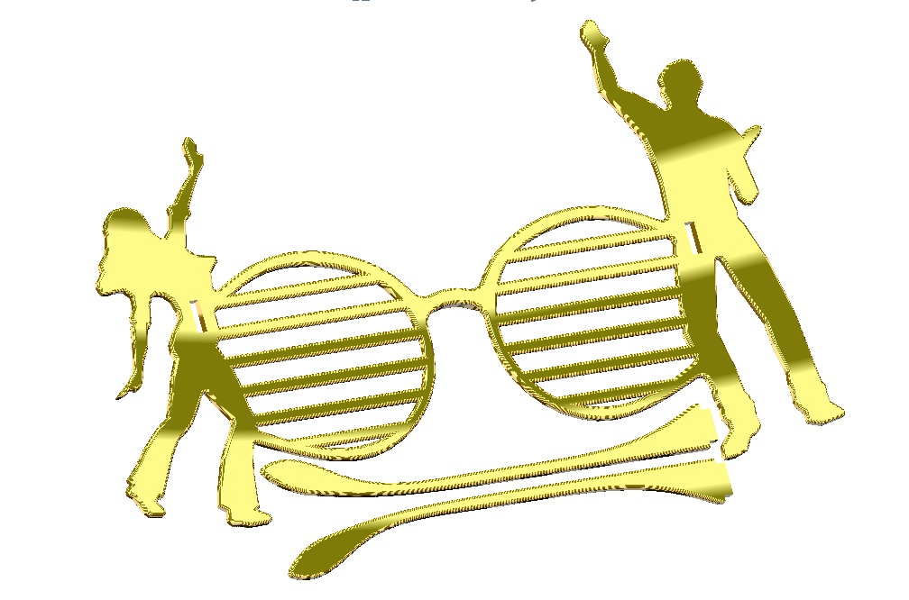 Disko parti gözlüğü. Dansçılar üzerinde. (Plastik Aparattır!!!)