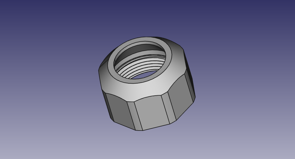 3д модель гайки