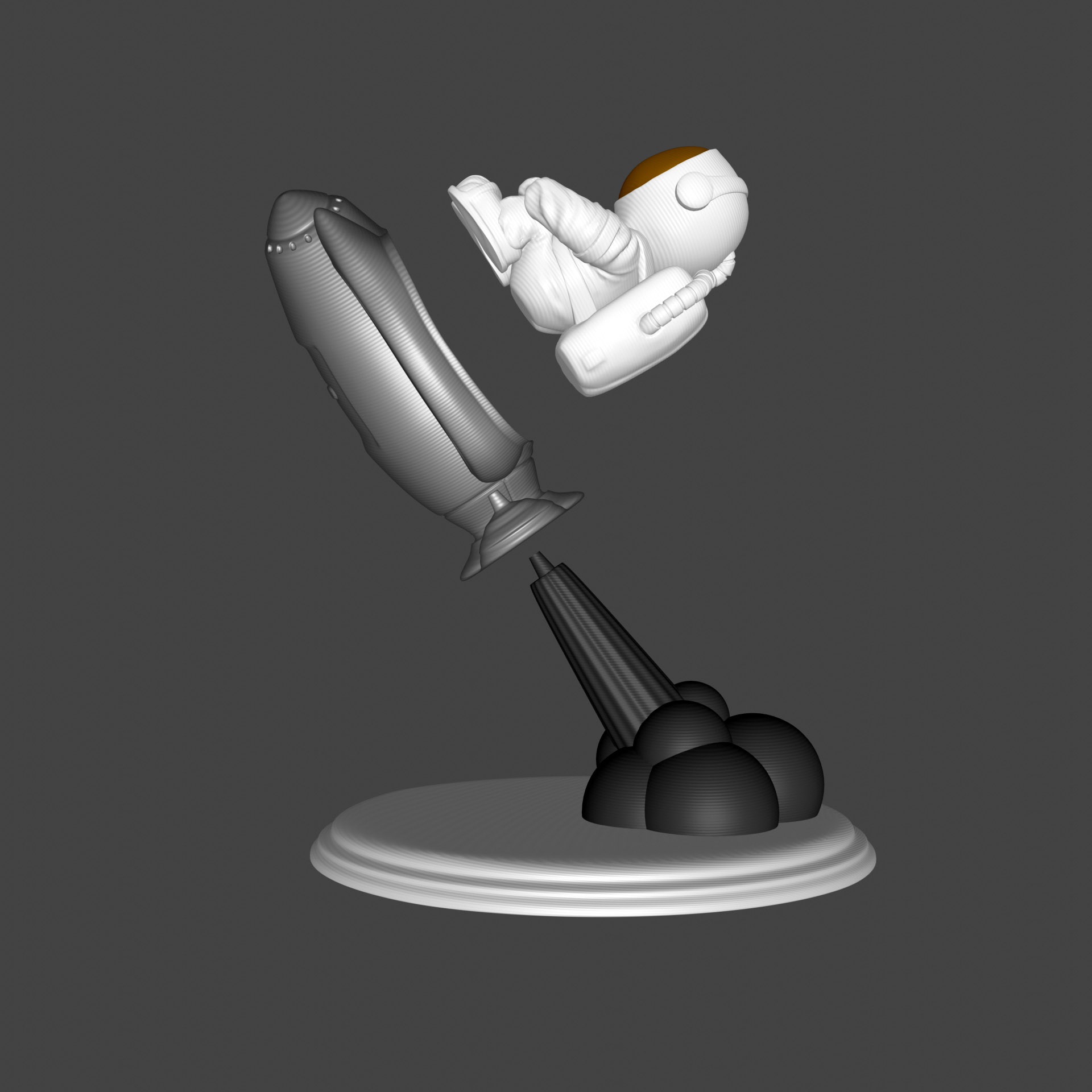 Kozmonot bir roket atıyor (Plastik Aparattır!!!)