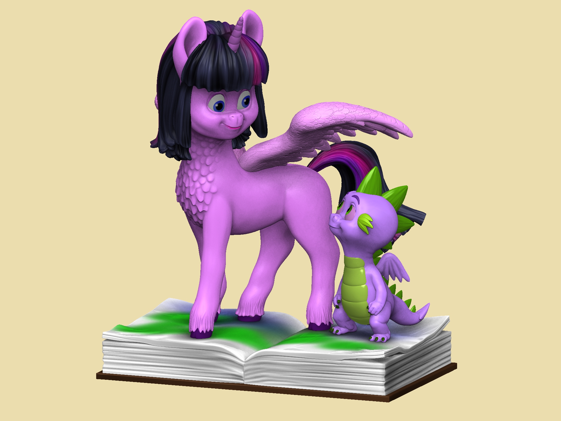 Искорка и Спайк. My little pony STL