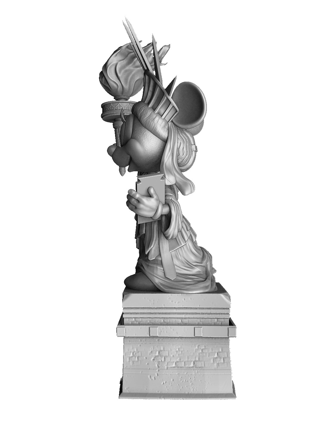 Минни Маус - статуя Свободы для 3д печати. STL