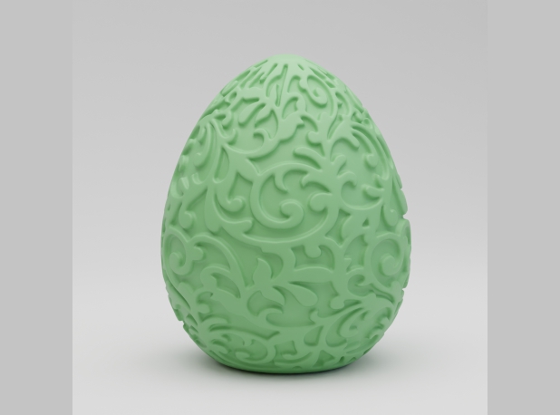 Яйцо пасхальное с орнаментом и выемкой