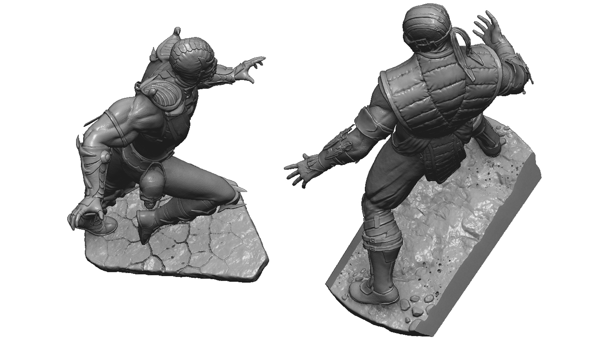 SUB-ZERO MKX VS SCORPION MK9 FOR 3D PRINT