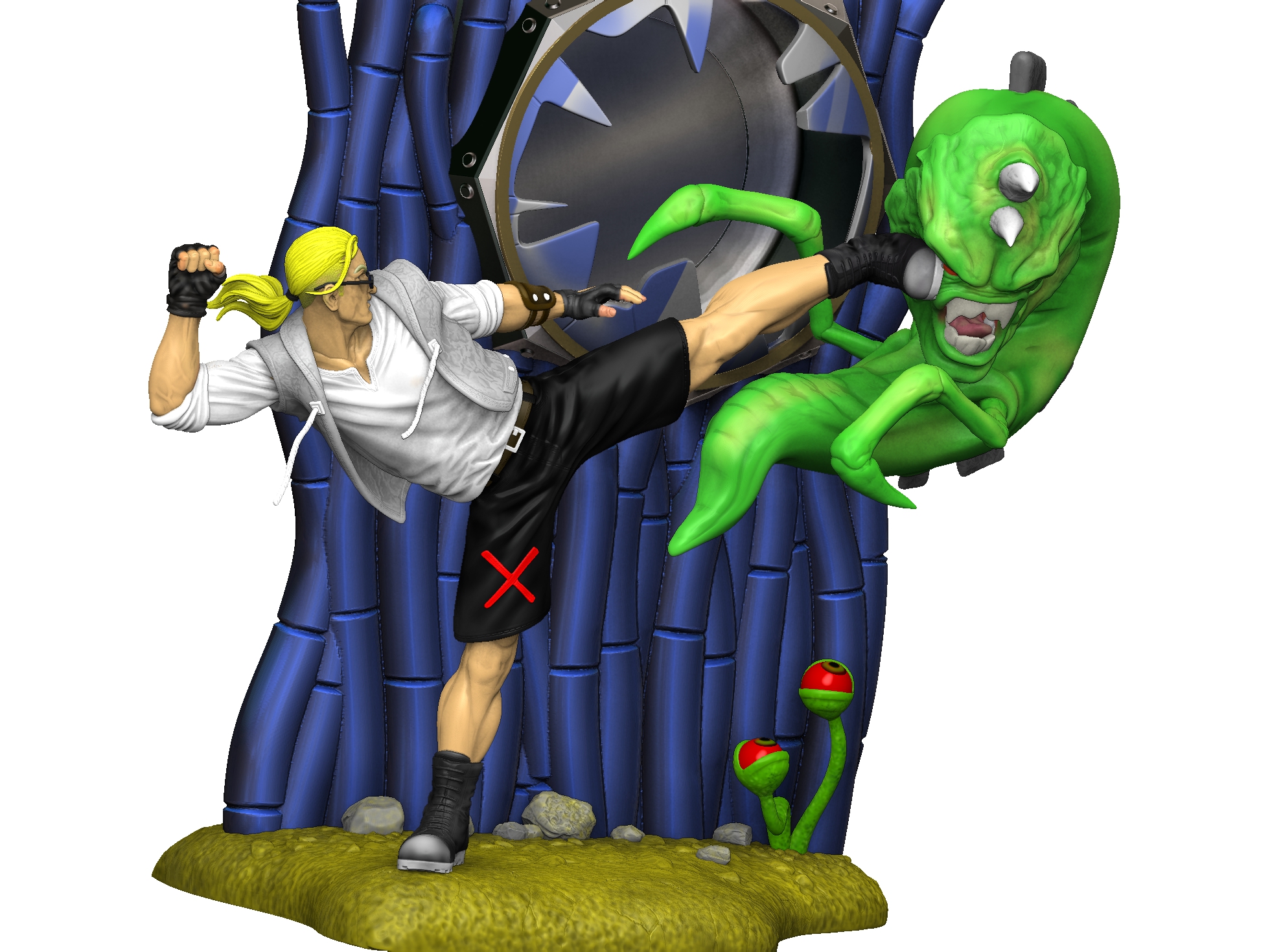 Comix zone для 3д печати. Cборный и цельный STL.