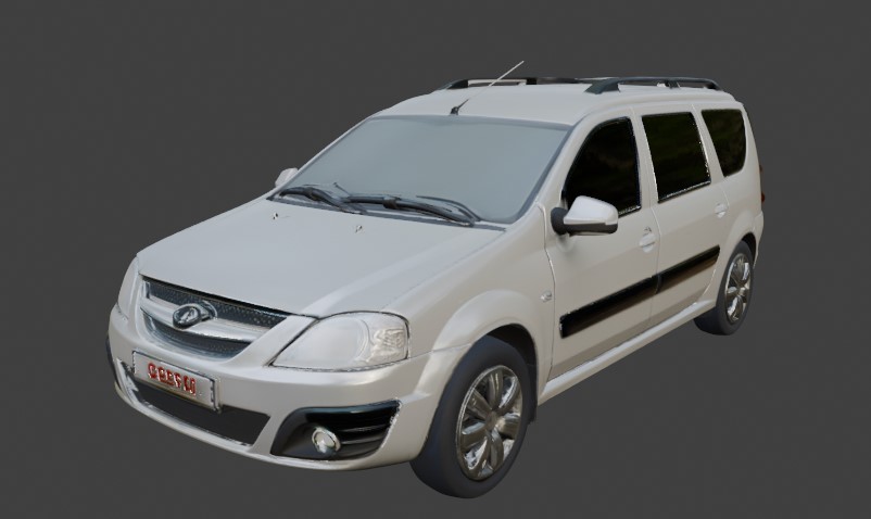 Гибрид машин: перед Лада Ларгус, зад Шкода Йети \ Hybrid Car Model: Largus Body x Yeti Face.