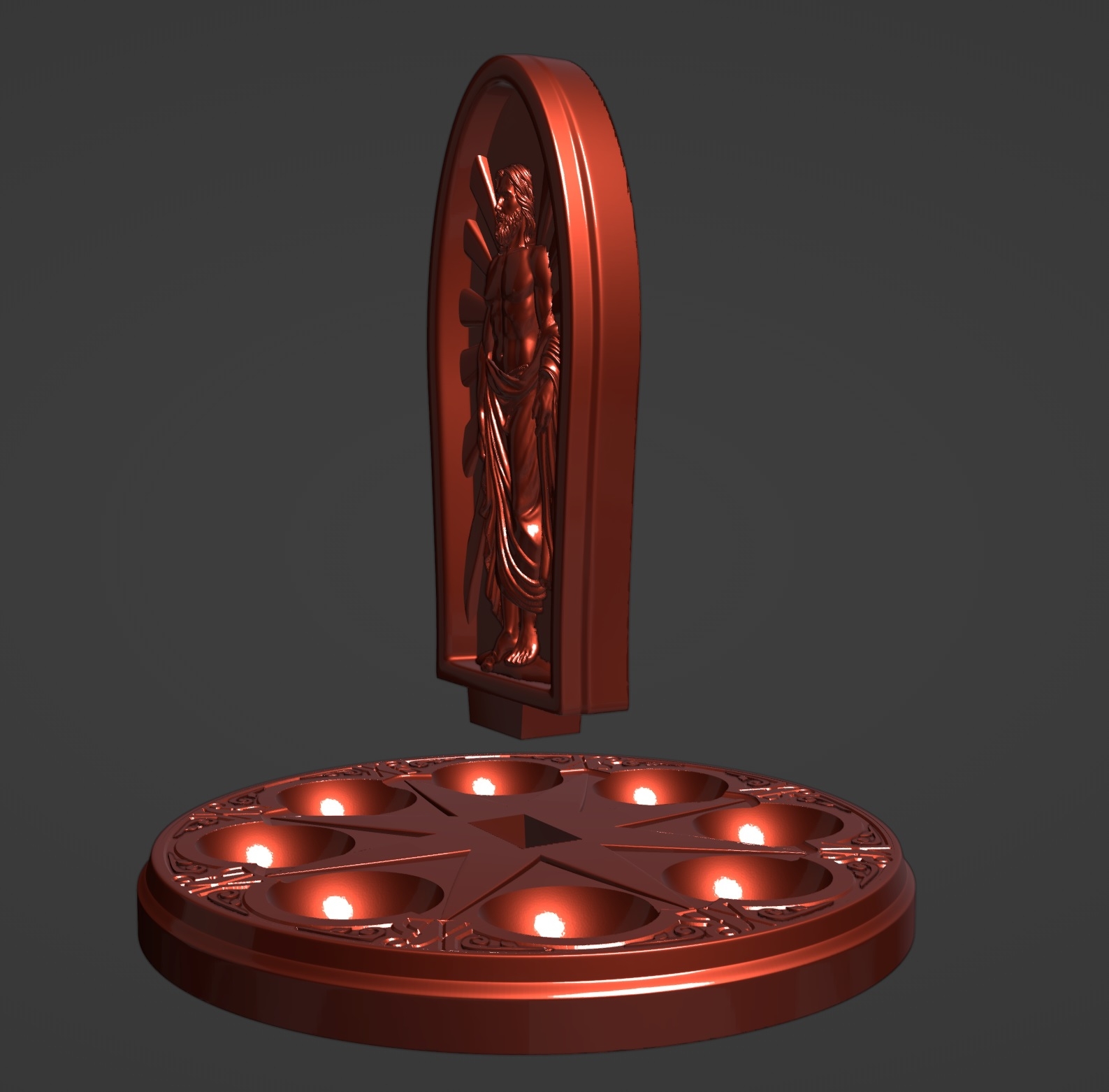 Пасхальный поднос для яиц с Иисусом