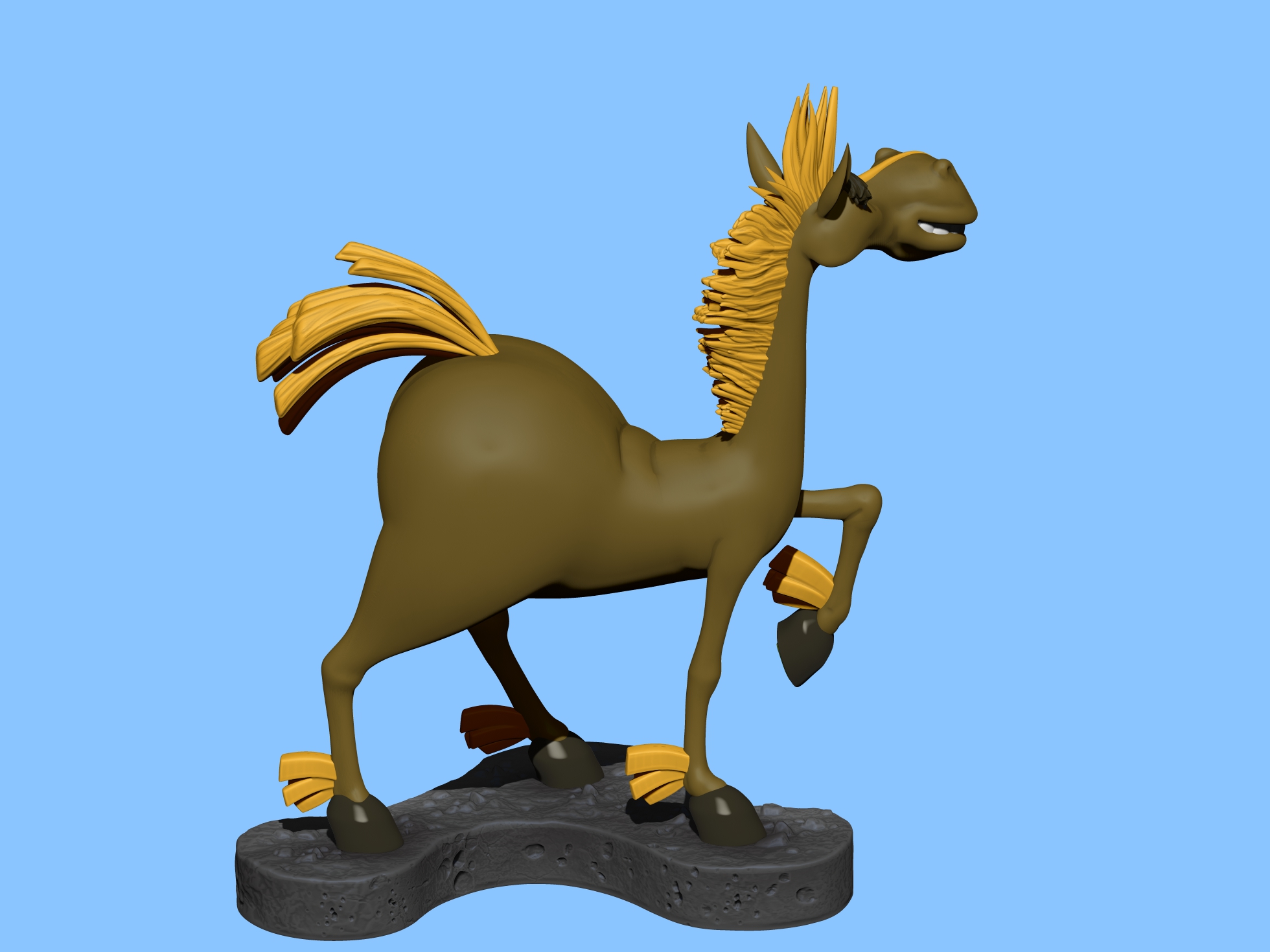 Конь Юлий для 3д печати STL