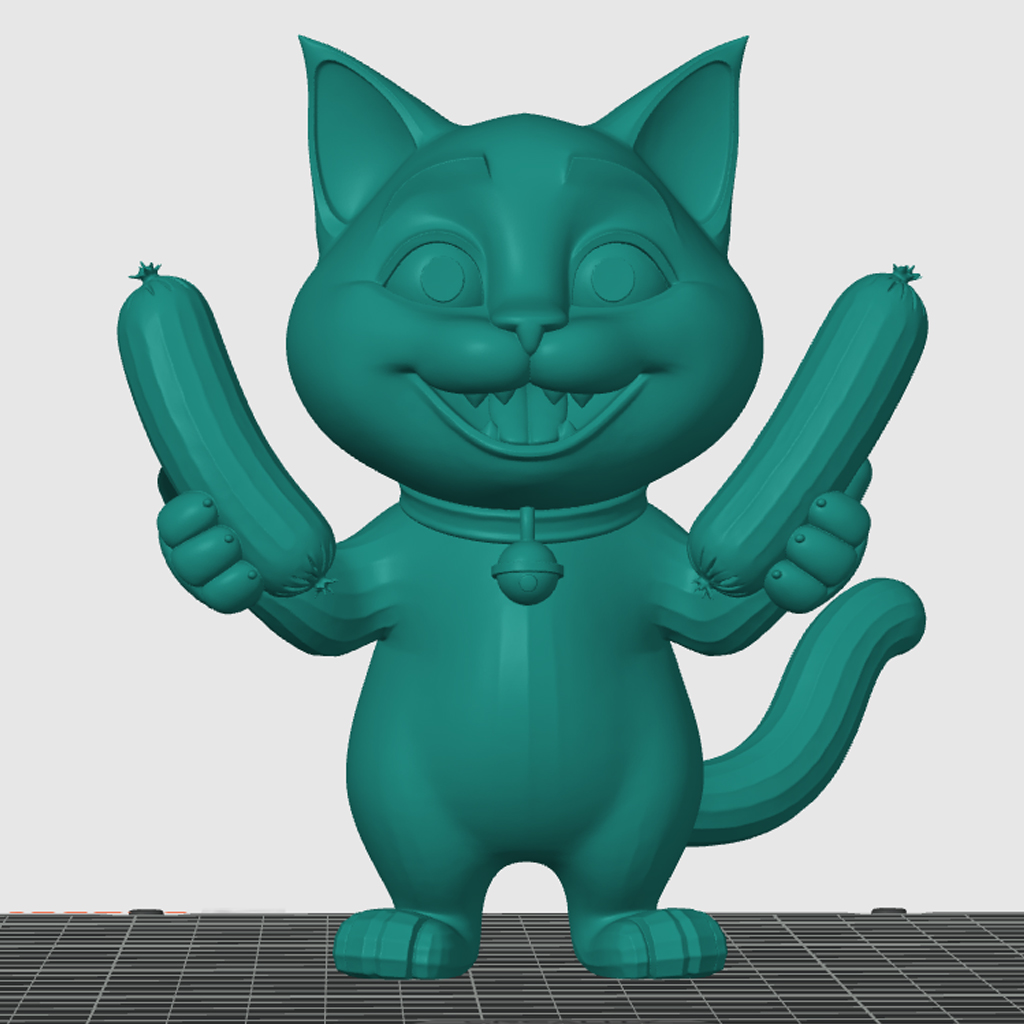 3D-модель "Кот-сосисочник"
