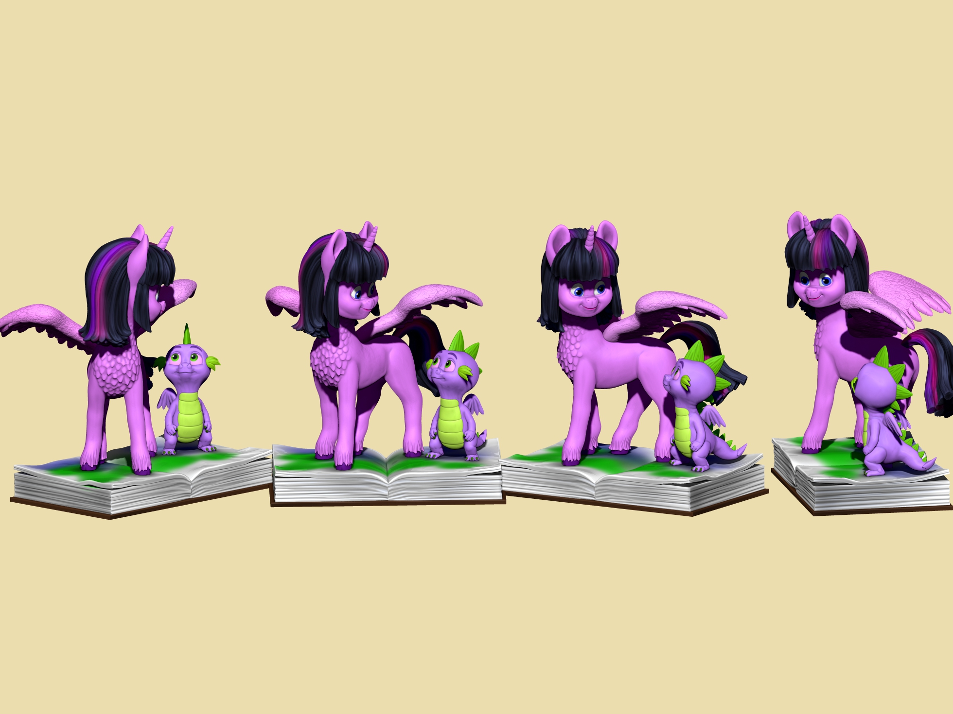 Искорка и Спайк. My little pony STL