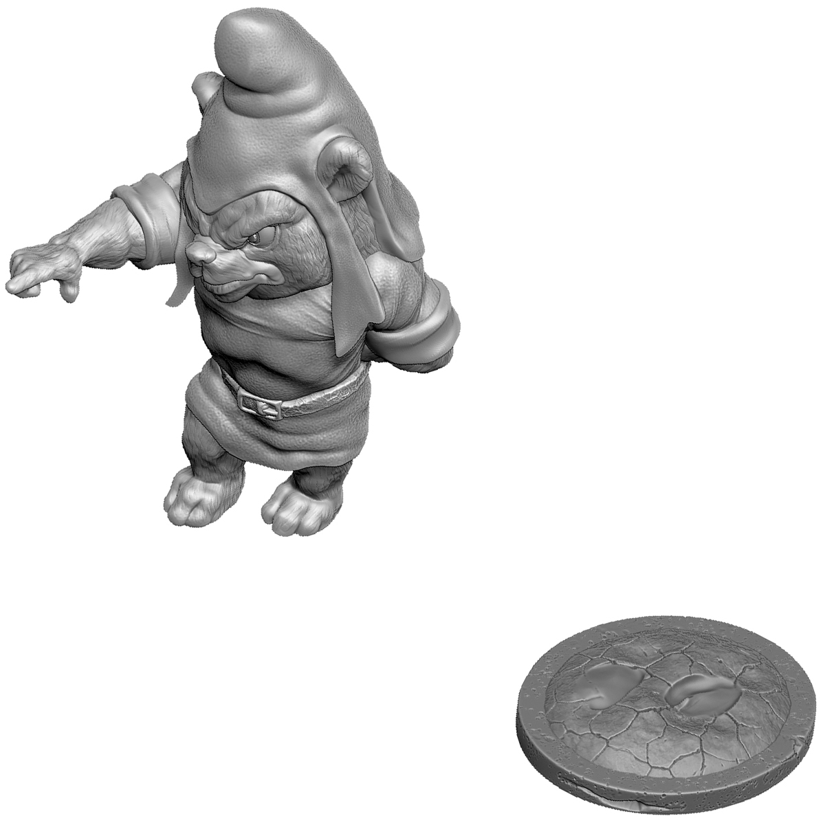 Ворчун из мультсериала "Мишки Гамми". Для 3D печати. STL.