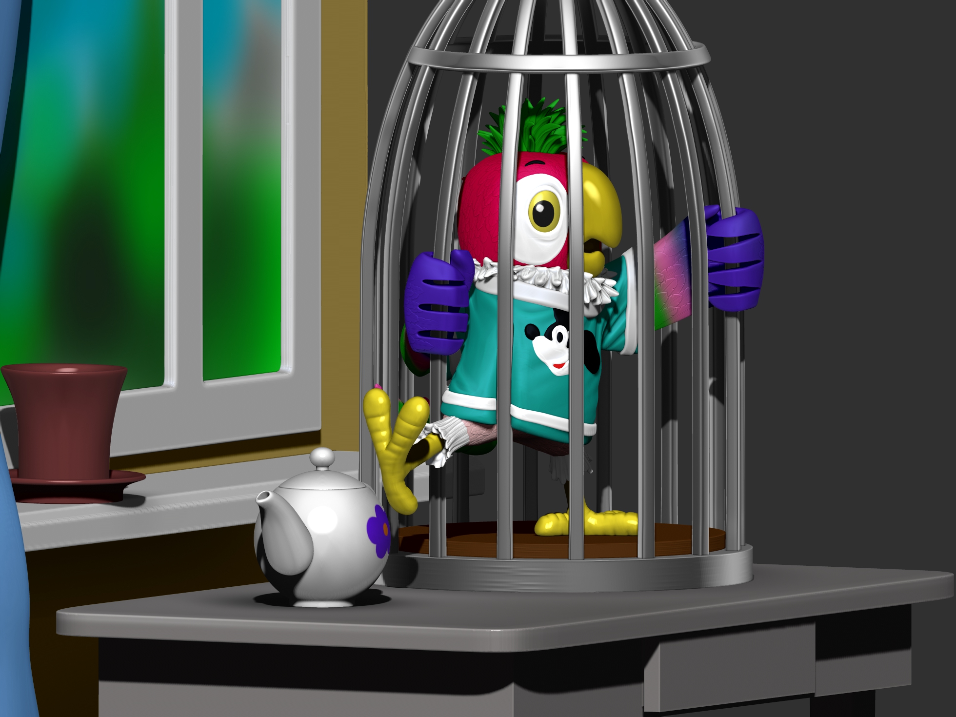 Попугай Кеша для 3д печати "Свободу попугаям!"