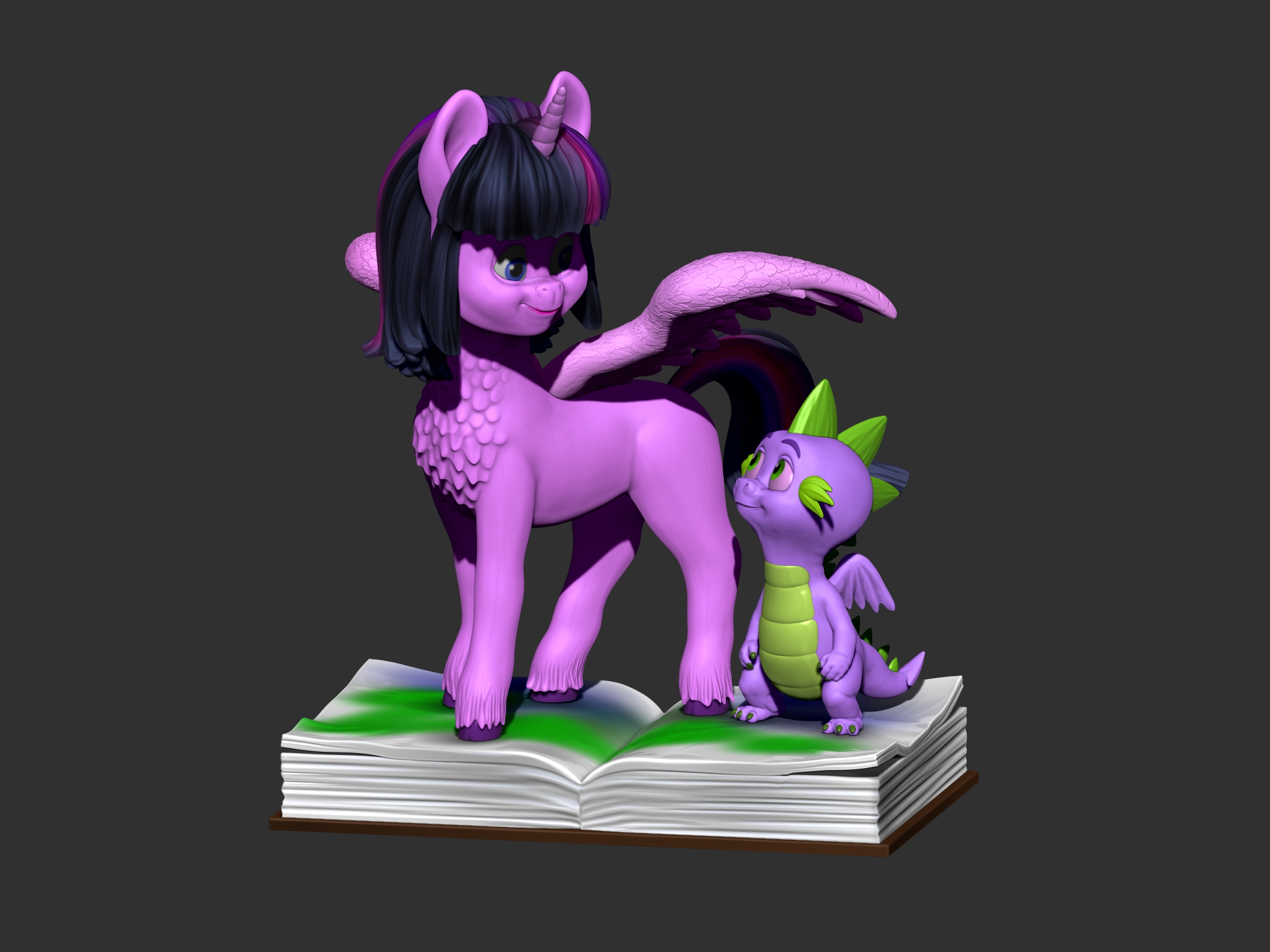 Искорка и Спайк. My little pony STL