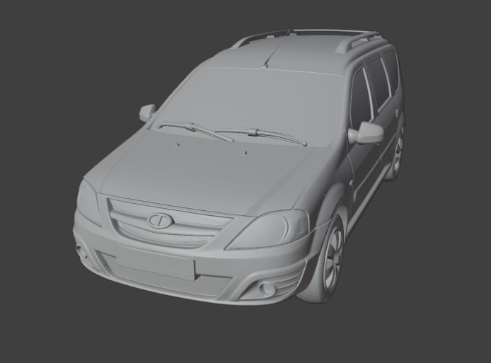 Гибрид машин: перед Лада Ларгус, зад Шкода Йети \ Hybrid Car Model: Largus Body x Yeti Face.