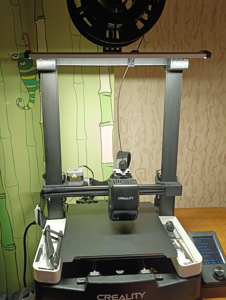 Комплект креплений верхней подсветки для Creality Ender 3 v3 SE. STL