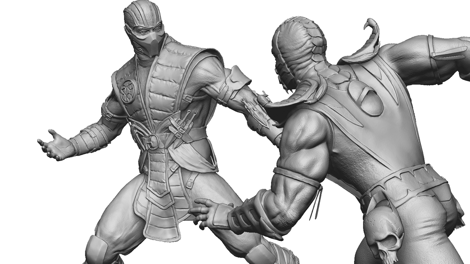 SUB-ZERO MKX VS SCORPION MK9 FOR 3D PRINT