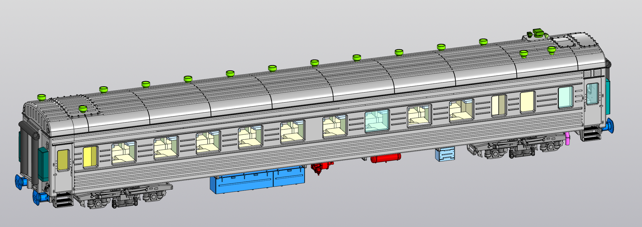 Модель плацкартного вагона 61-425