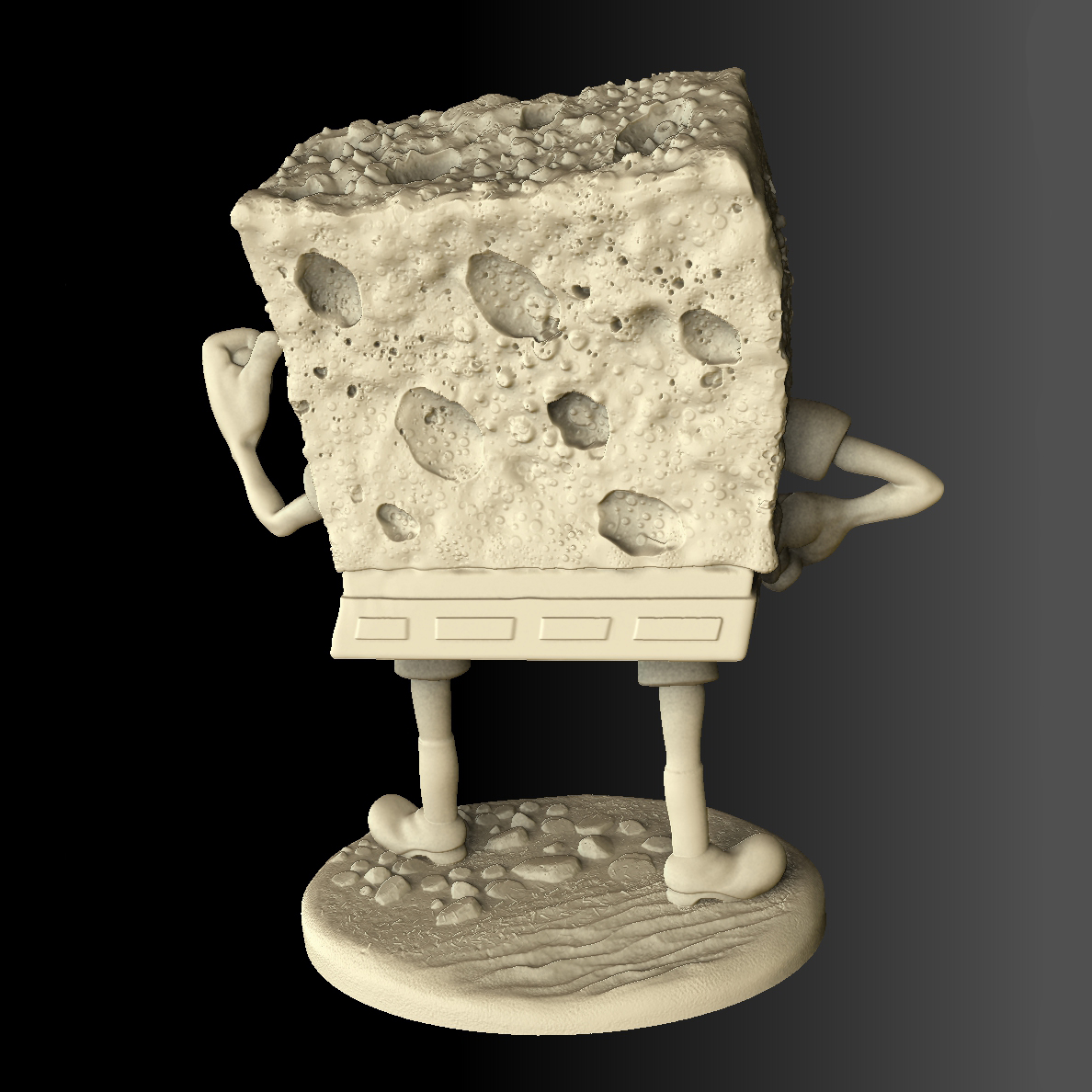 Губка Боб. Для 3D печати. STL, OBJ, ZTL.