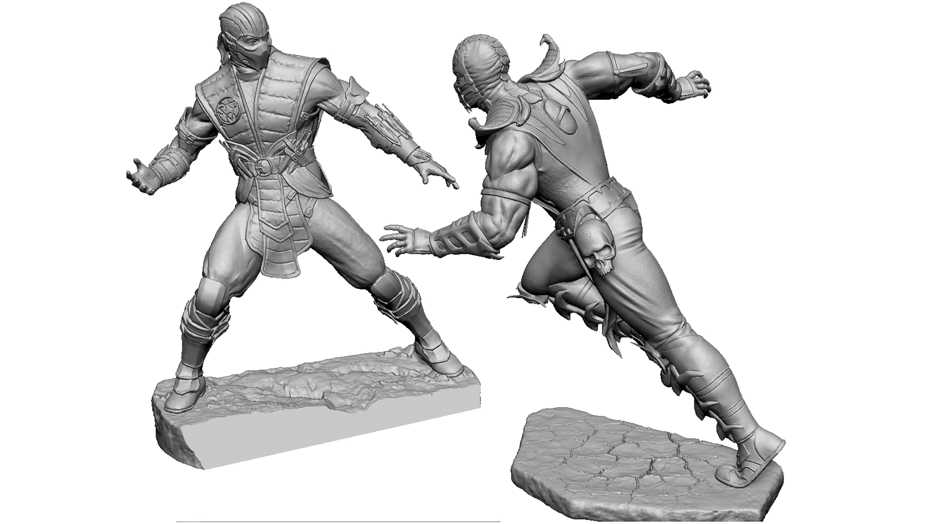 SUB-ZERO MKX VS SCORPION MK9 FOR 3D PRINT