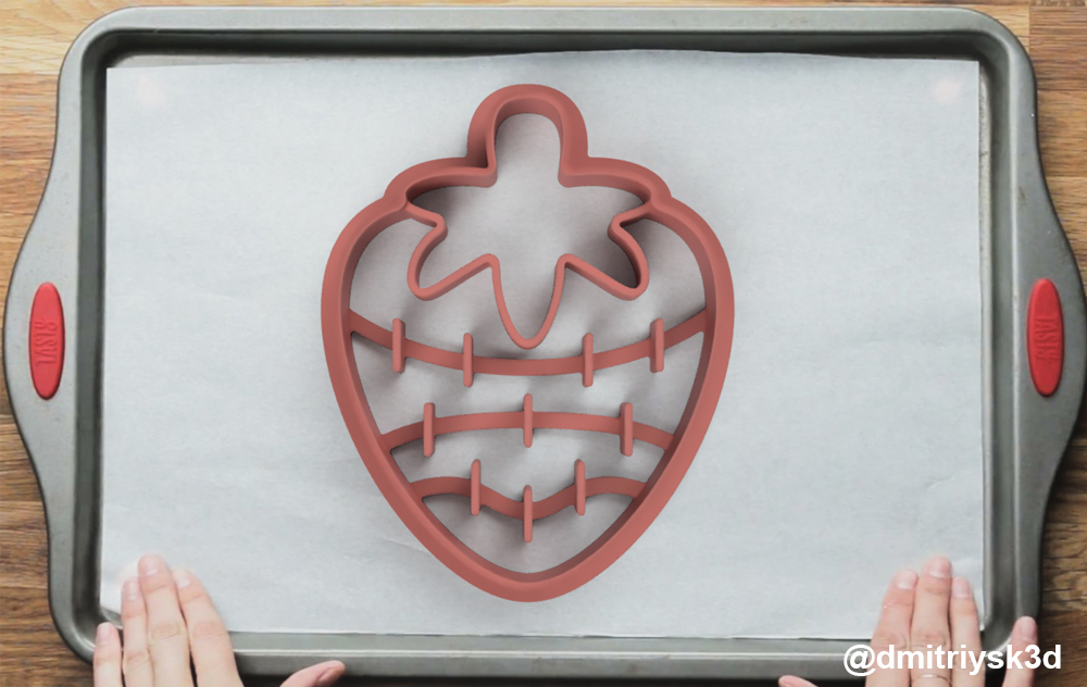 Форма для печенья и пряников Клубника