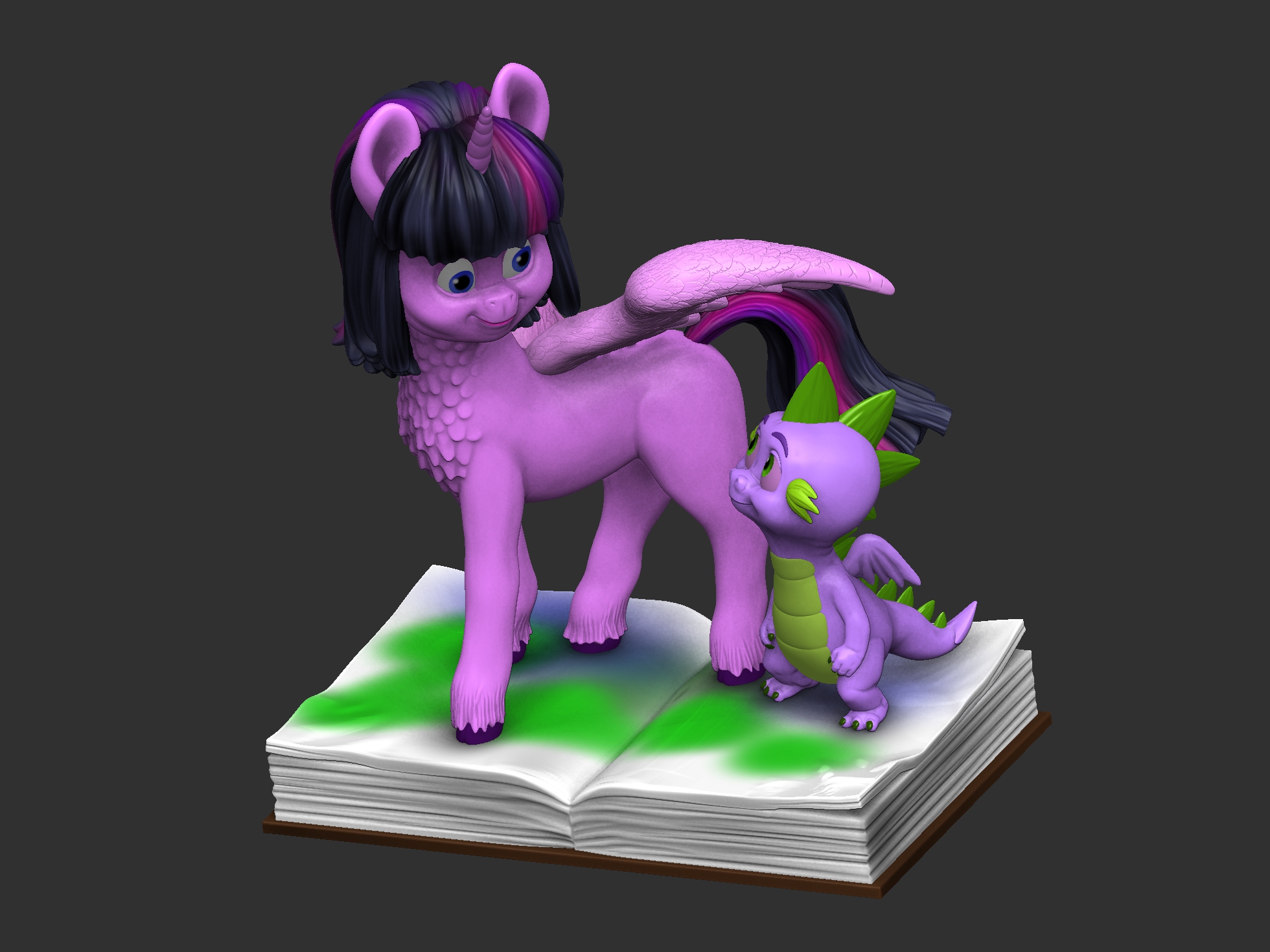 Искорка и Спайк. My little pony STL