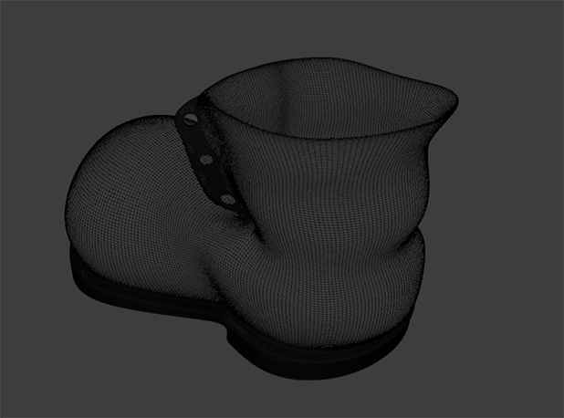 Горшок для цветов в форме сапога